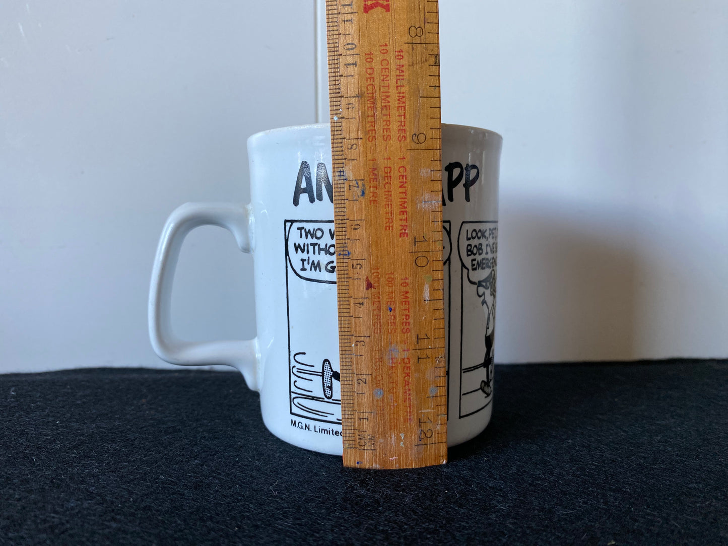 Vintage 1980s Andy Capp Cartoon "I'm gaspin!" Kiln Craft Cup