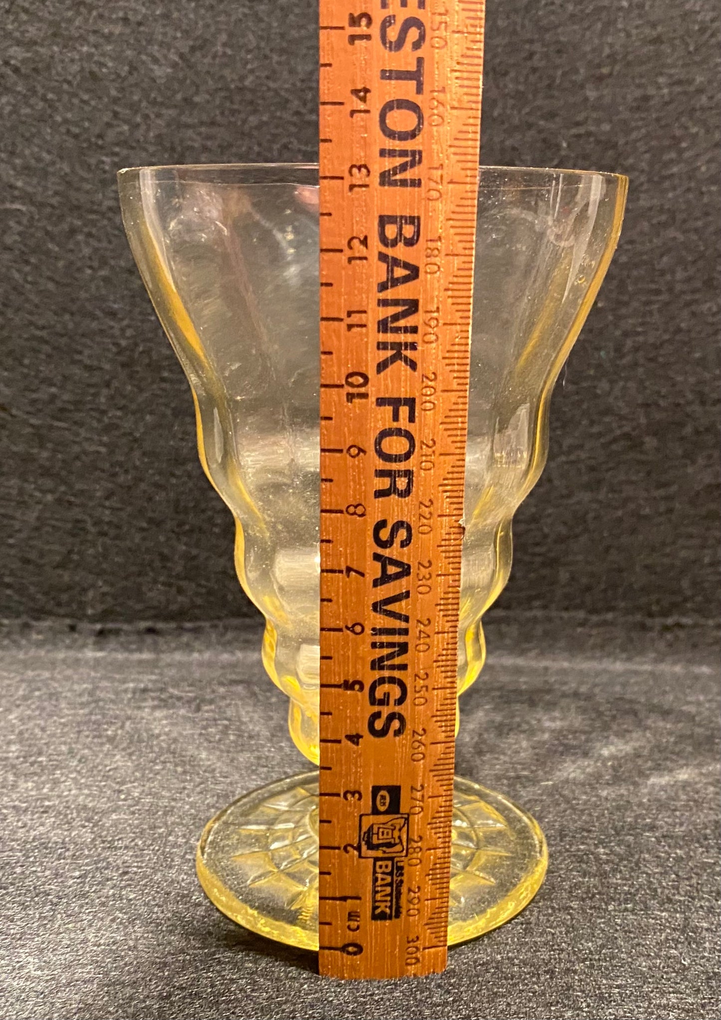 Uranium? Anchor Hocking Block Optic Depression Glass Tumbler Art Deco