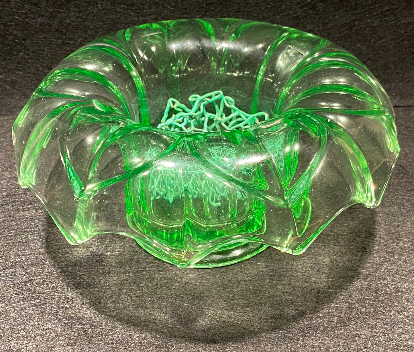 Crown Crystal Australia 1930s LARGE uranium glass vase