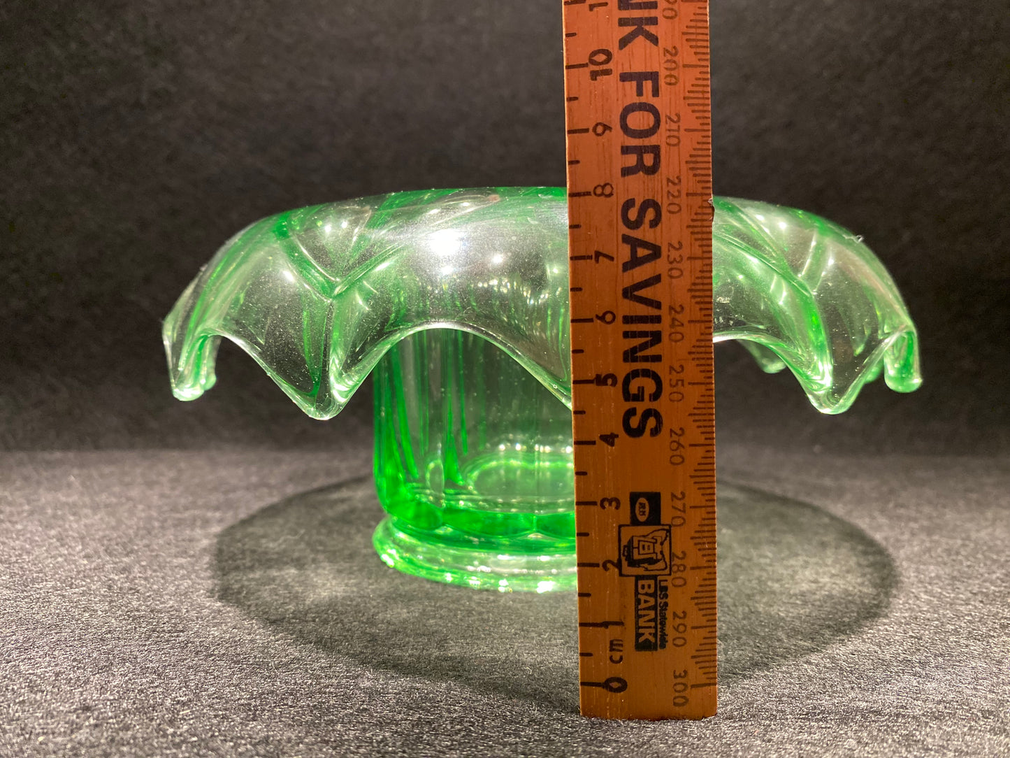 Crown Crystal Australia 1930s LARGE uranium glass vase
