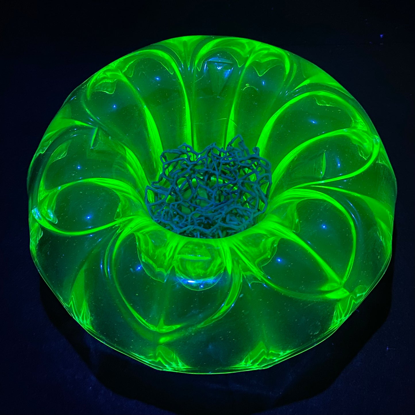 Crown Crystal Australia 1930s LARGE uranium glass vase