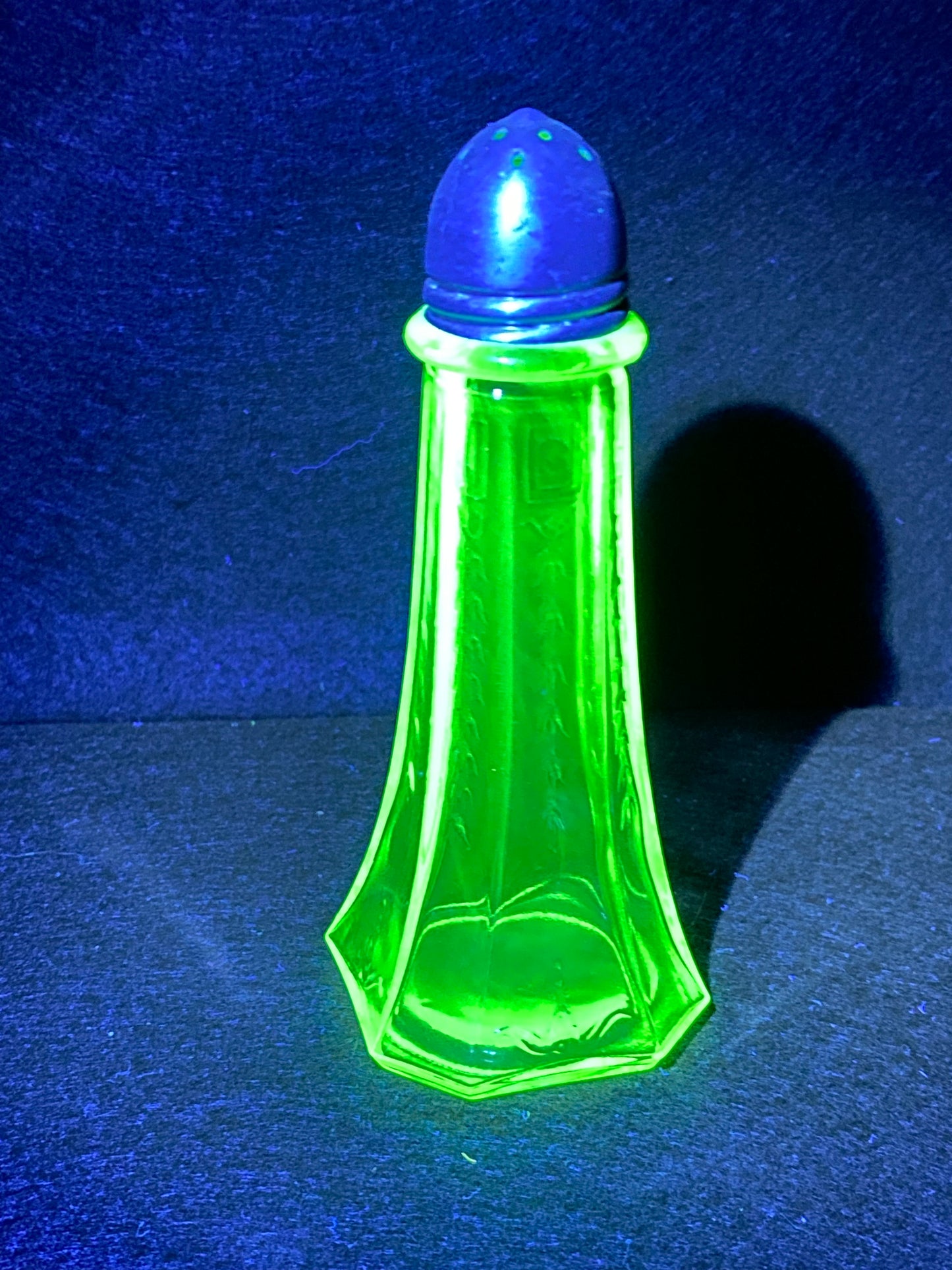 Uranium glass Anchor Hocking salt or pepper shaker