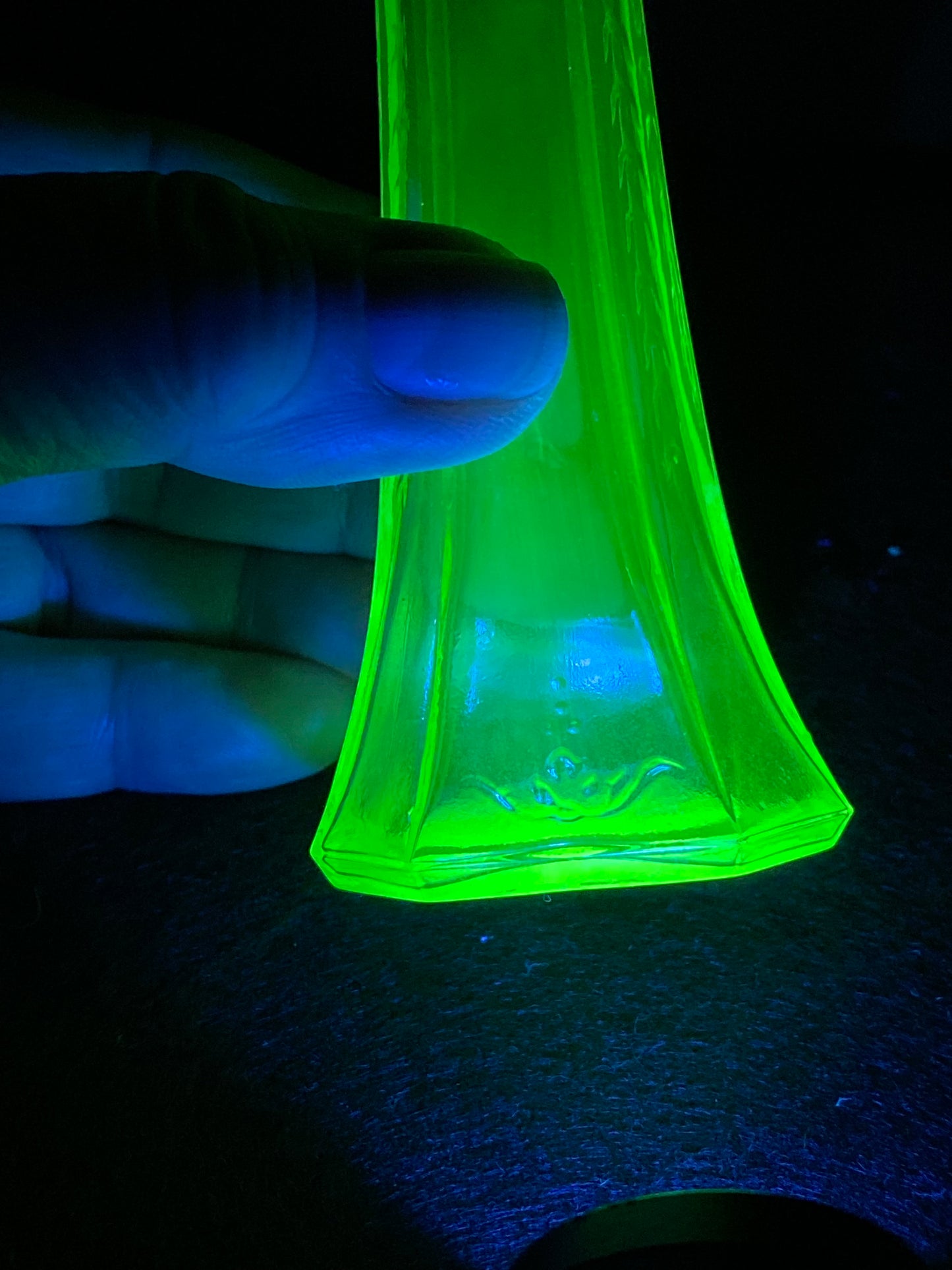 Uranium glass Anchor Hocking salt or pepper shaker