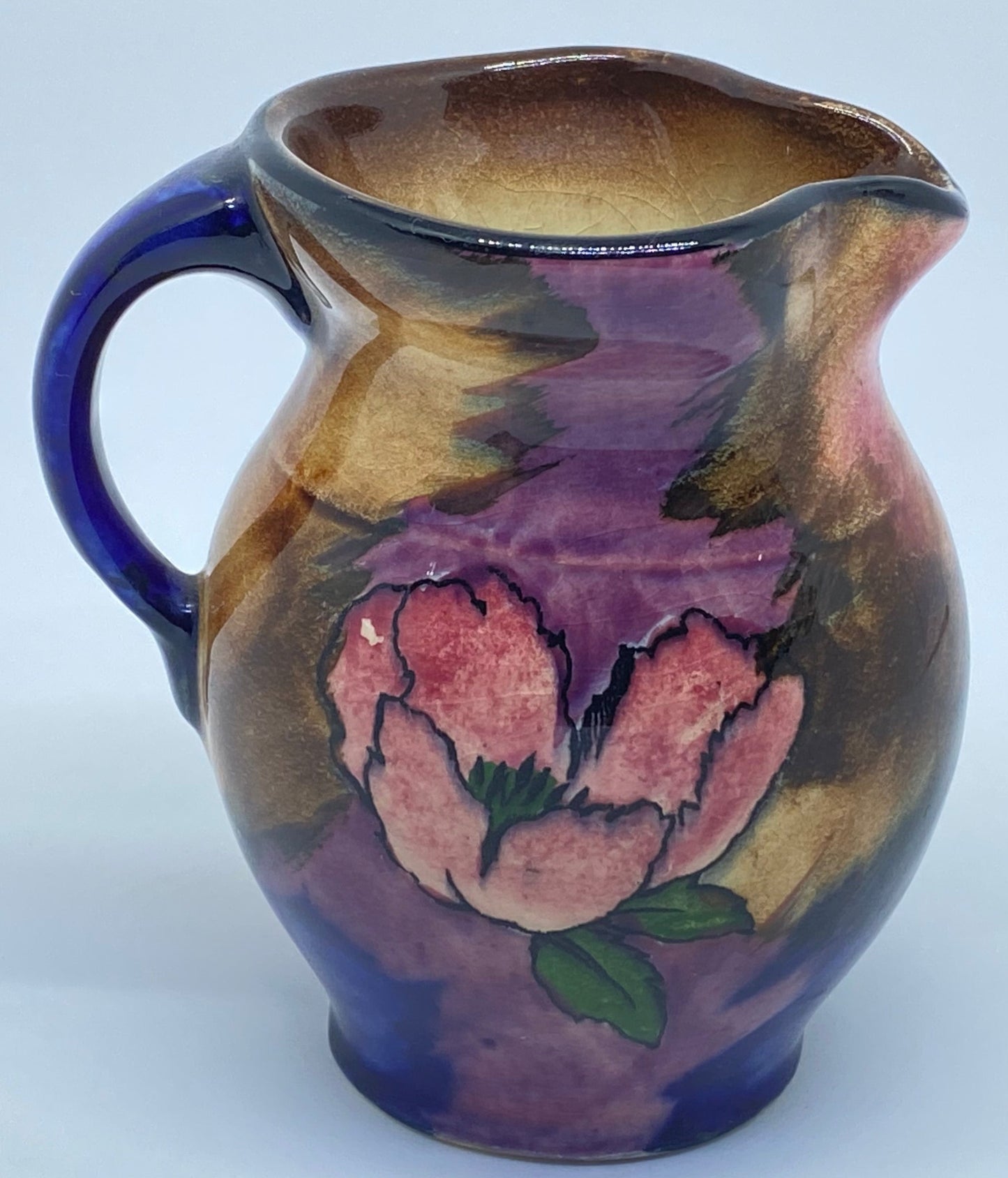 H&K Tunstall pansy jug not Moorcroft!