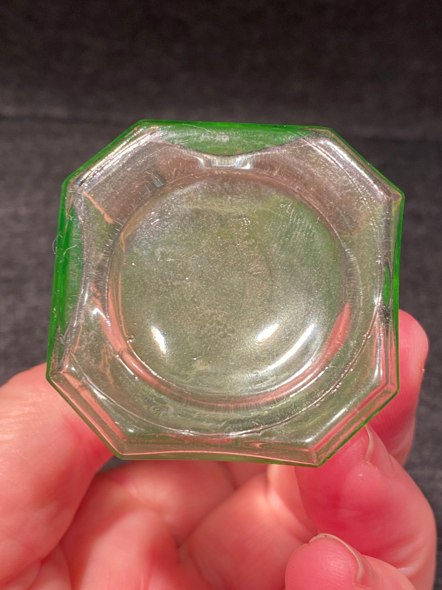 Uranium glass Anchor Hocking salt or pepper shaker