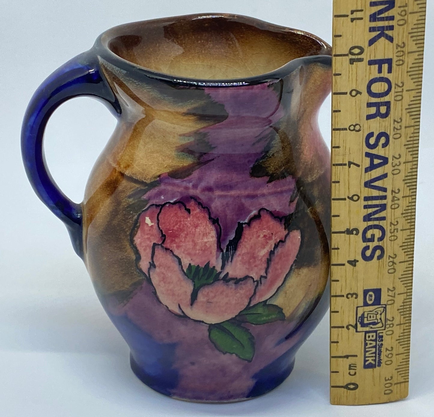 H&K Tunstall pansy jug not Moorcroft!