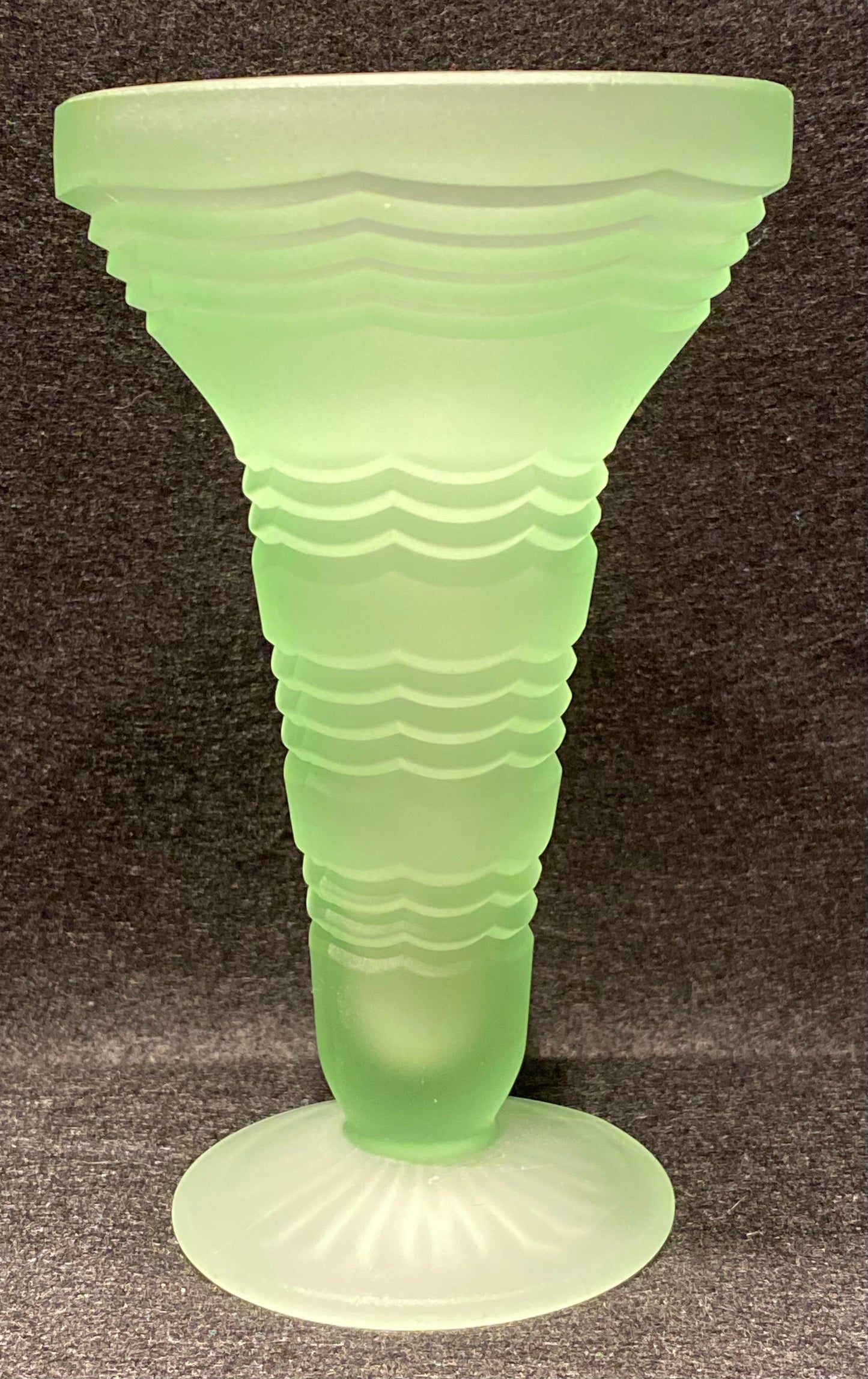 Uranium glass Vase - Crown Crystal Australia