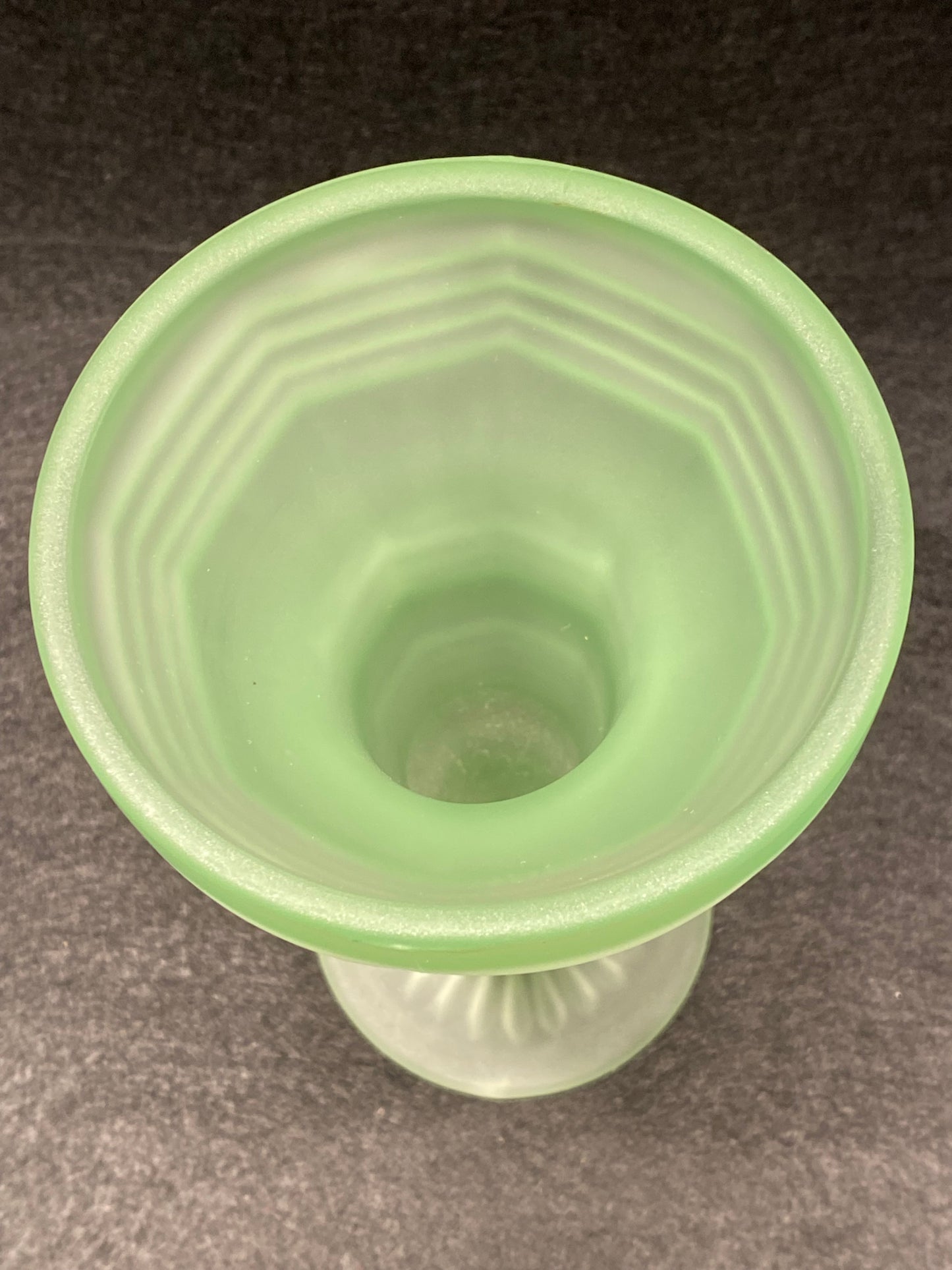 Uranium glass Vase - Crown Crystal Australia
