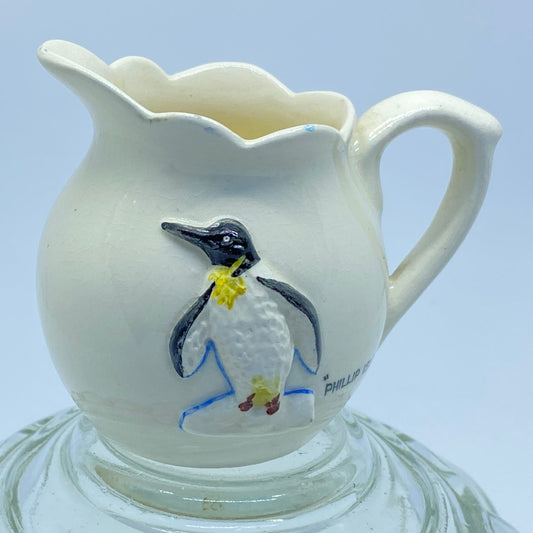 Vintage Rose Noble pottery jug - Phillip Island - Penguin
