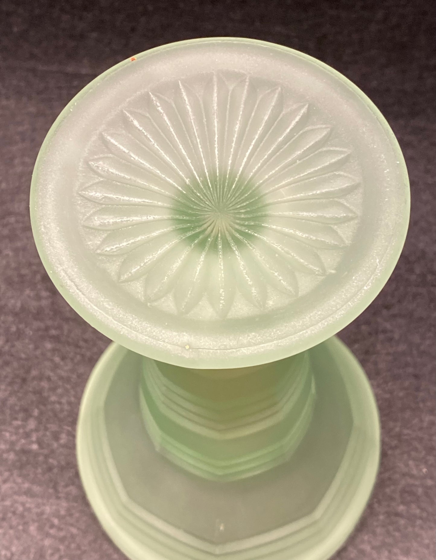 Uranium glass Vase - Crown Crystal Australia