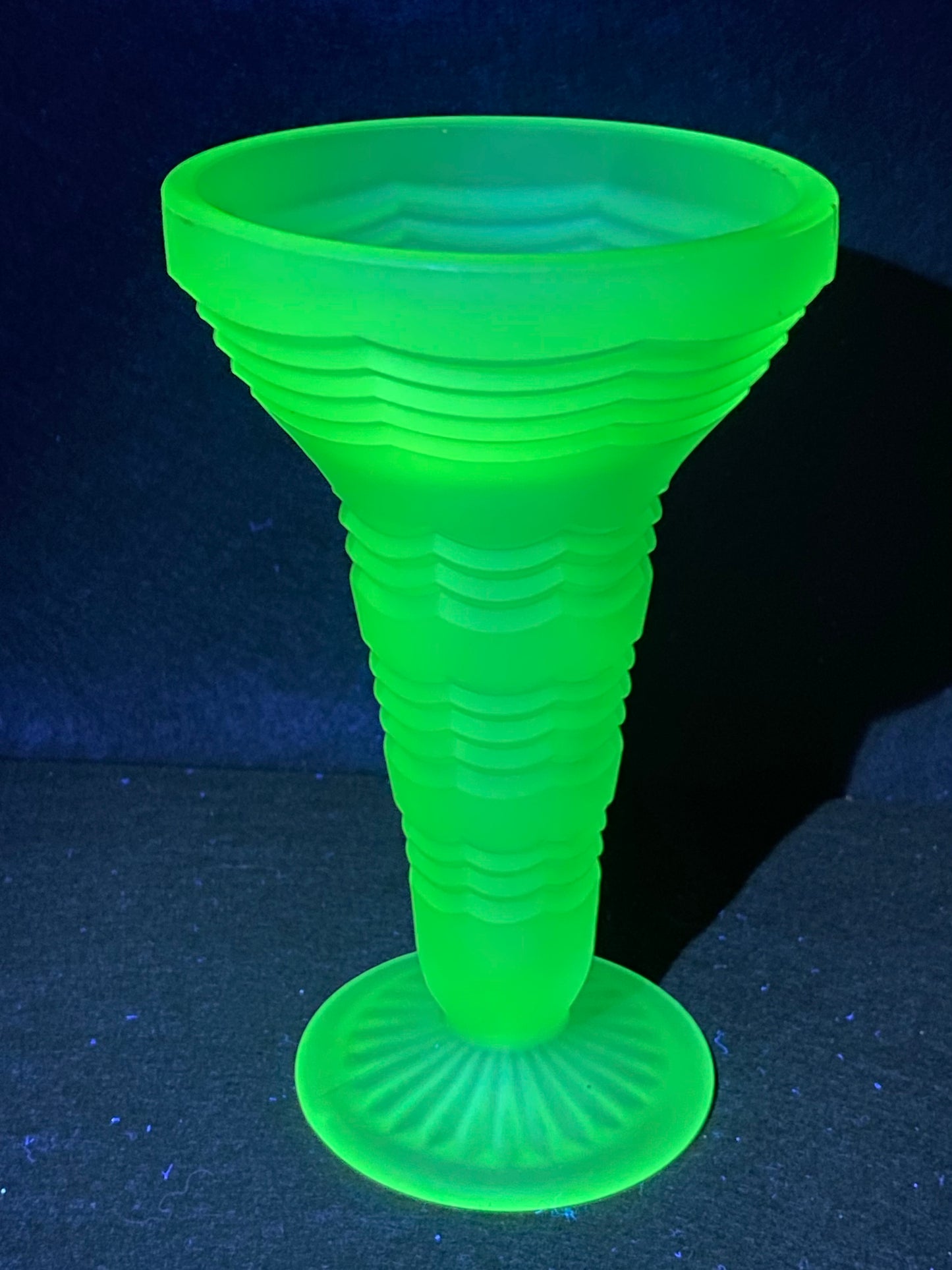 Uranium glass Vase - Crown Crystal Australia