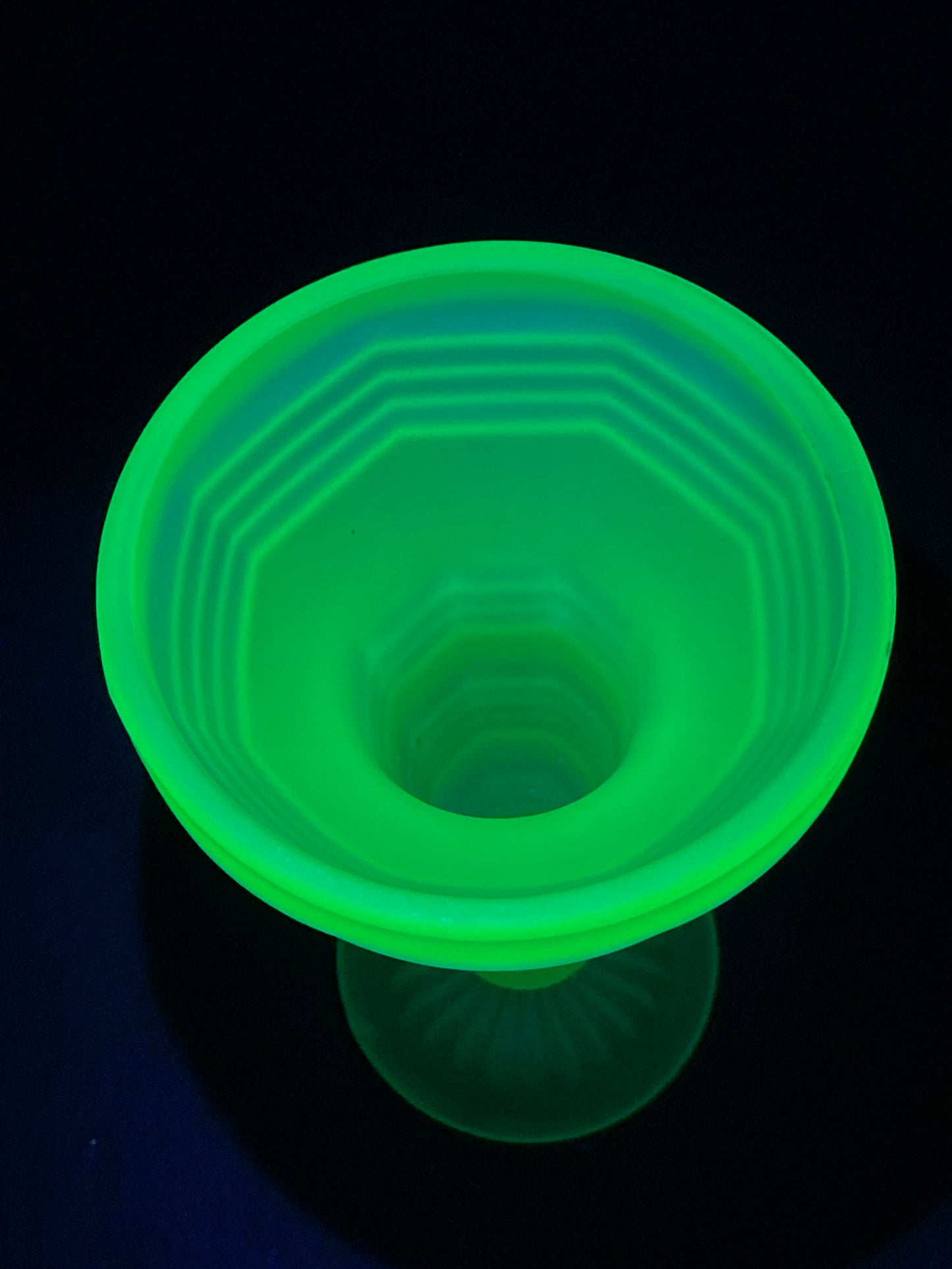 Uranium glass Vase - Crown Crystal Australia