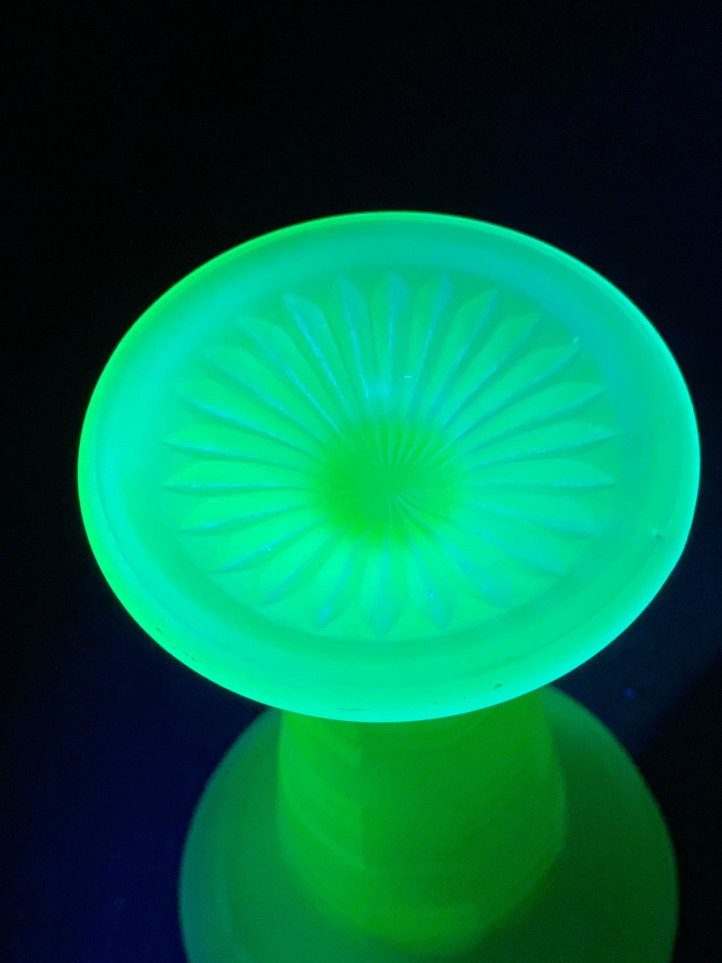 Uranium glass Vase - Crown Crystal Australia
