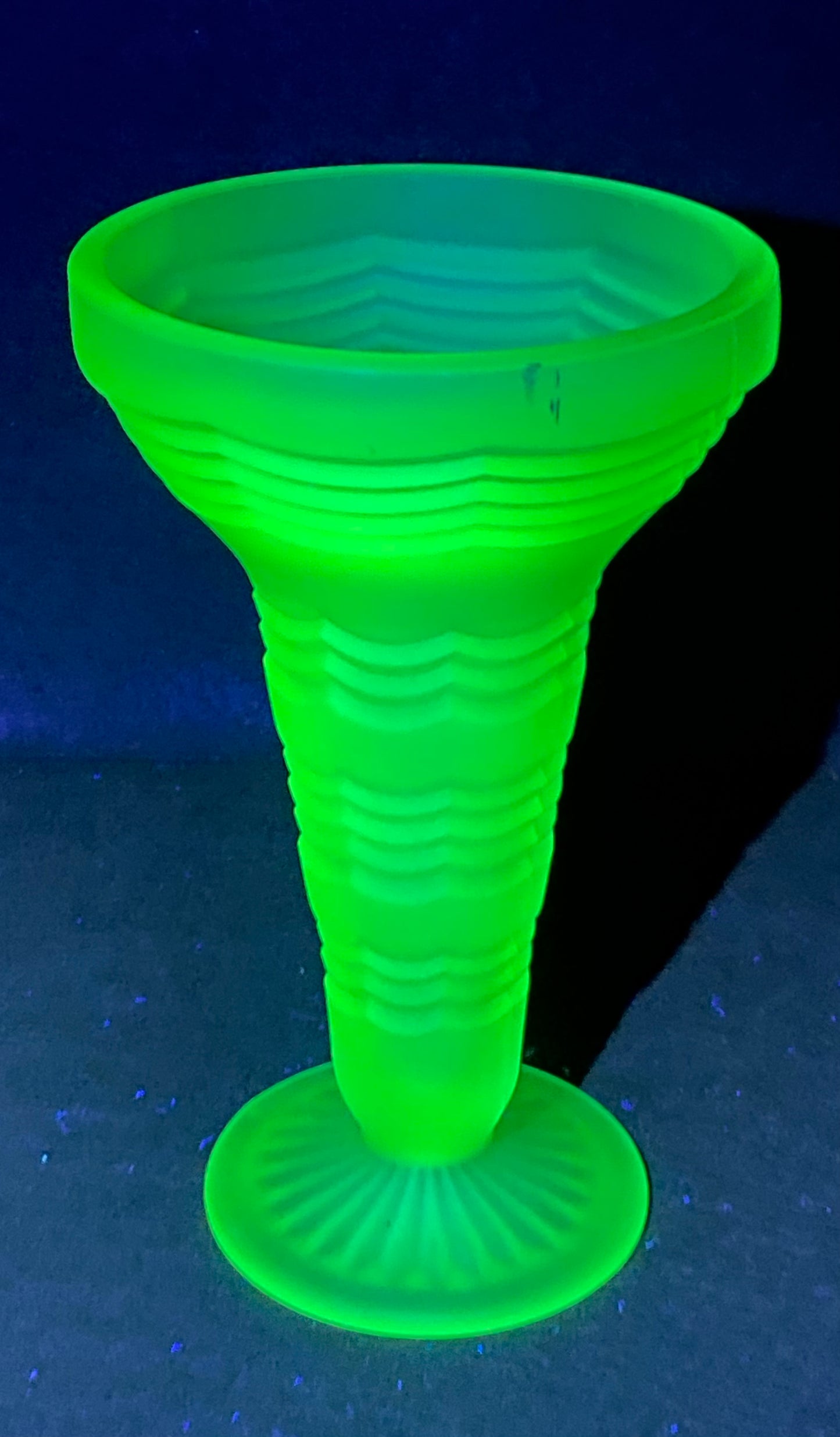 Uranium glass Vase - Crown Crystal Australia