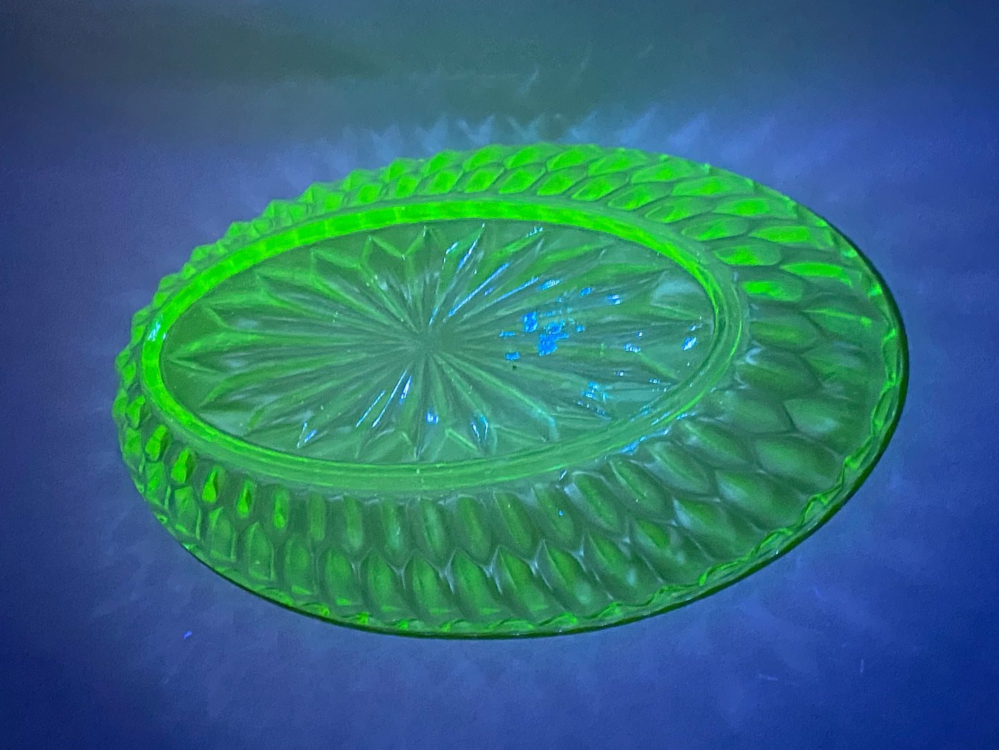 Crown Crystal Australia Uranium glass bowl