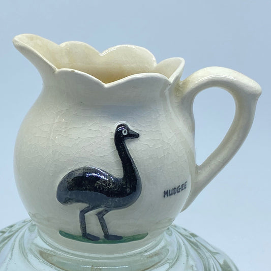 Vintage Rose Noble pottery jug - Mudgee - emu