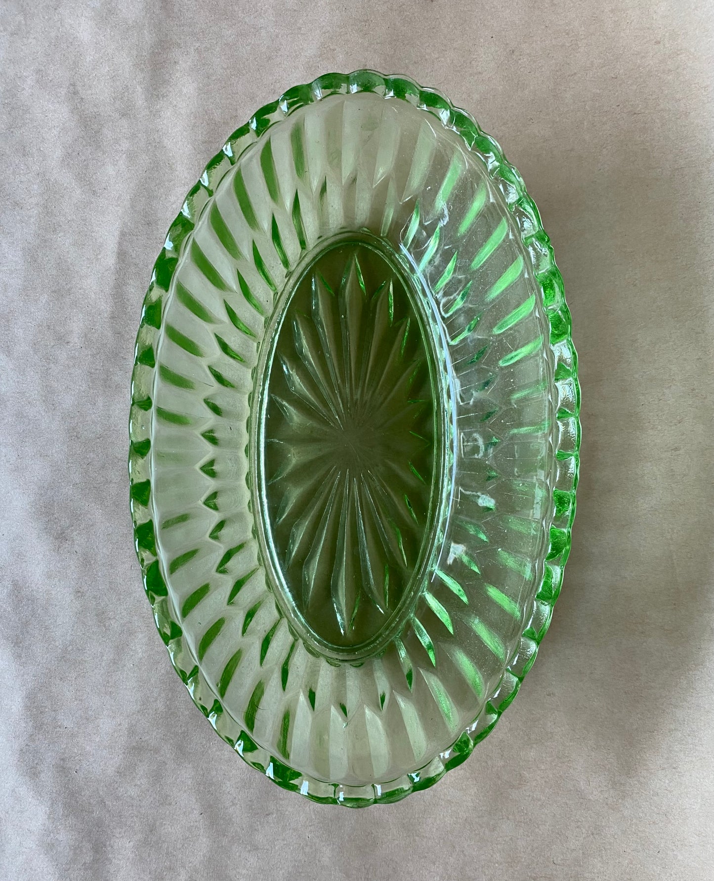 Crown Crystal Australia Uranium glass bowl