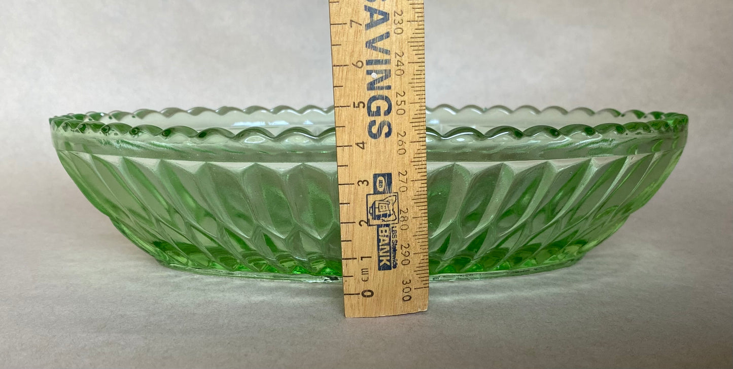 Crown Crystal Australia Uranium glass bowl