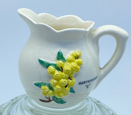 Vintage 1950/60s Rose Noble pottery jug - Maryborough Q -Wattle