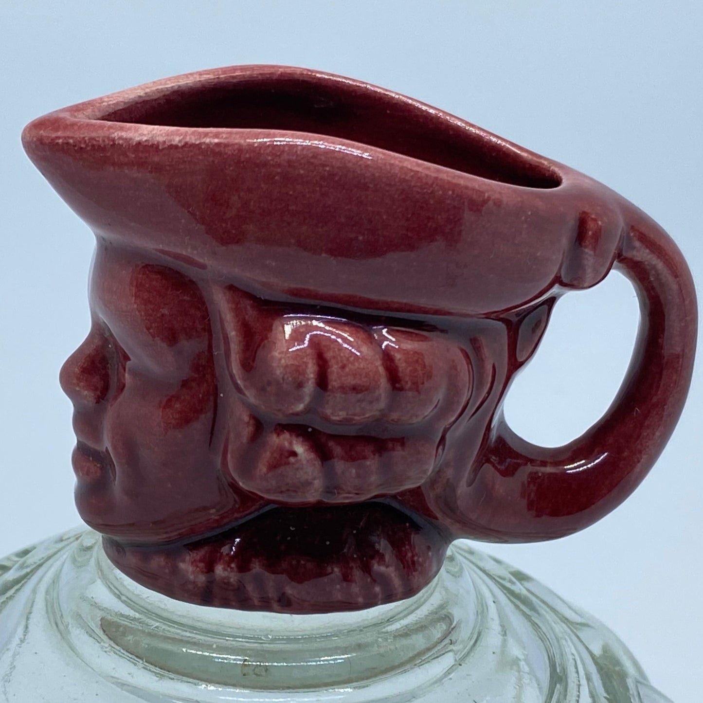 Vintage 1950/60s Rose Noble pottery jug - Lord Nelson  - Red Glazed