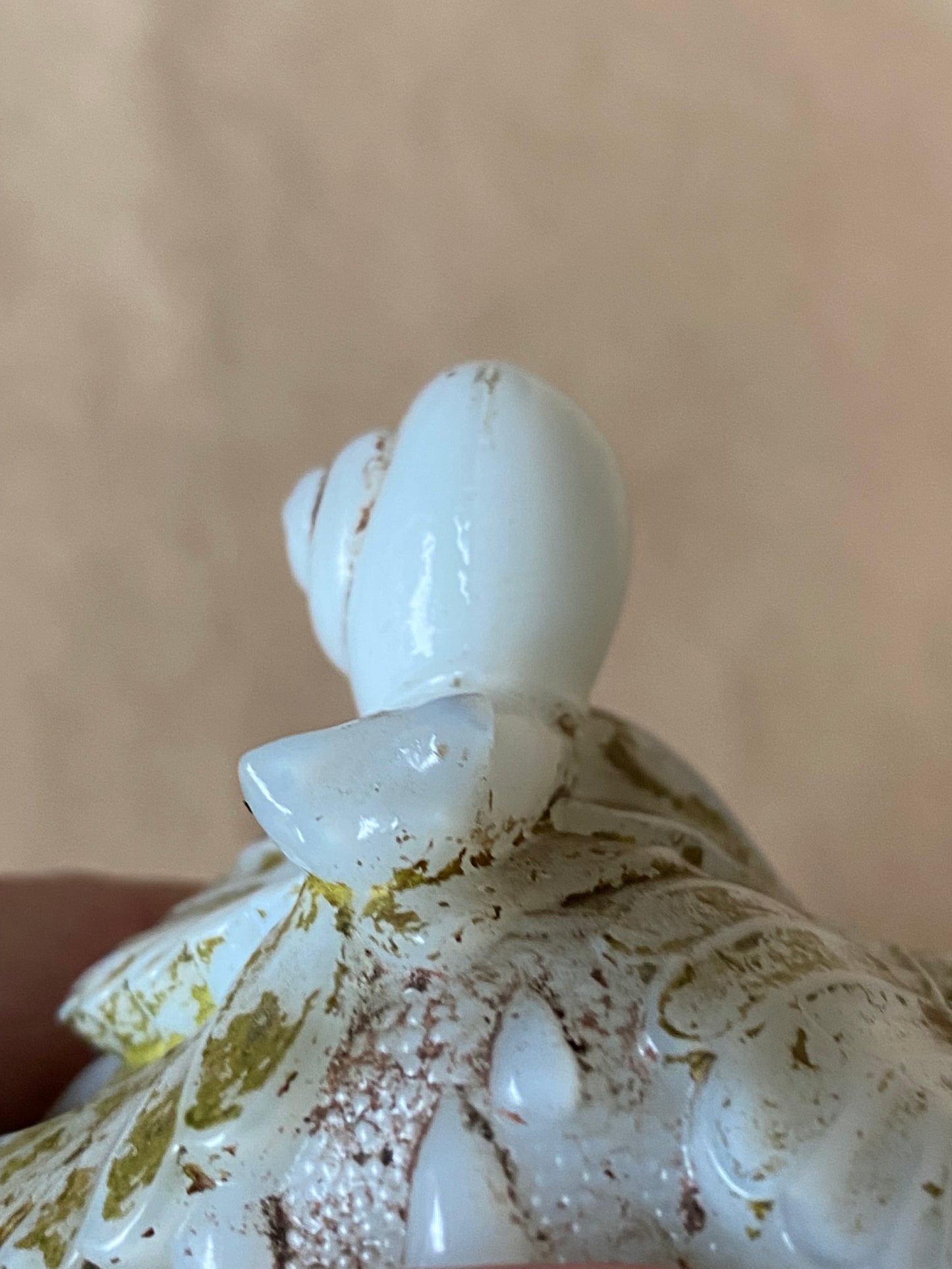 Vallerysthal opaline milk glass "Snail on Strawberry" lidded jam pot from France