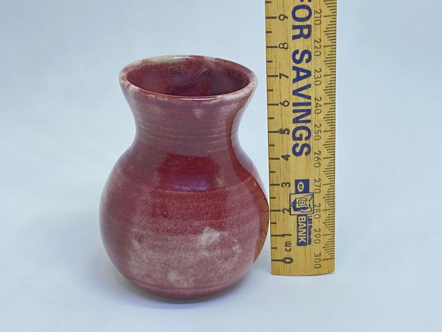 John Campbell Tas - small red and white vase