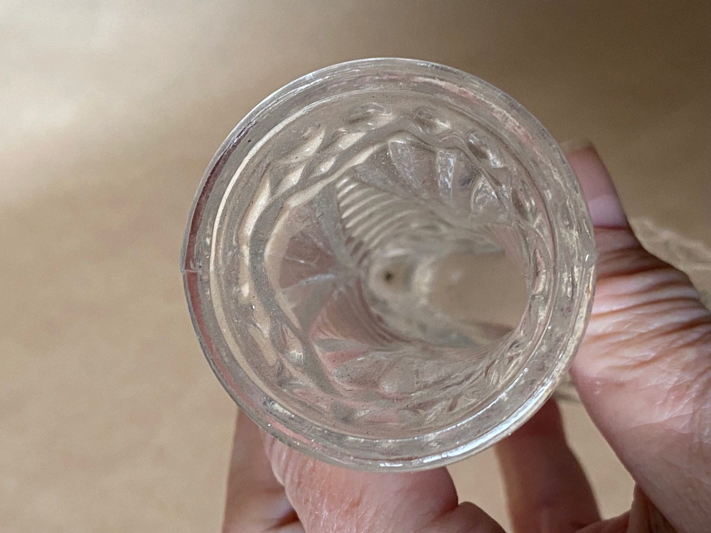 Vintage pressed glass boot figurine bud vase