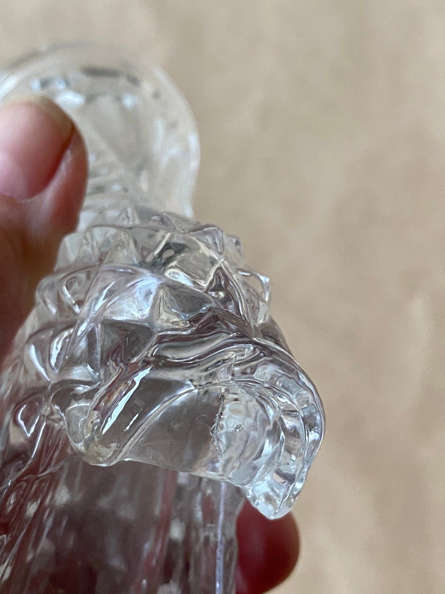 Vintage pressed glass boot figurine bud vase