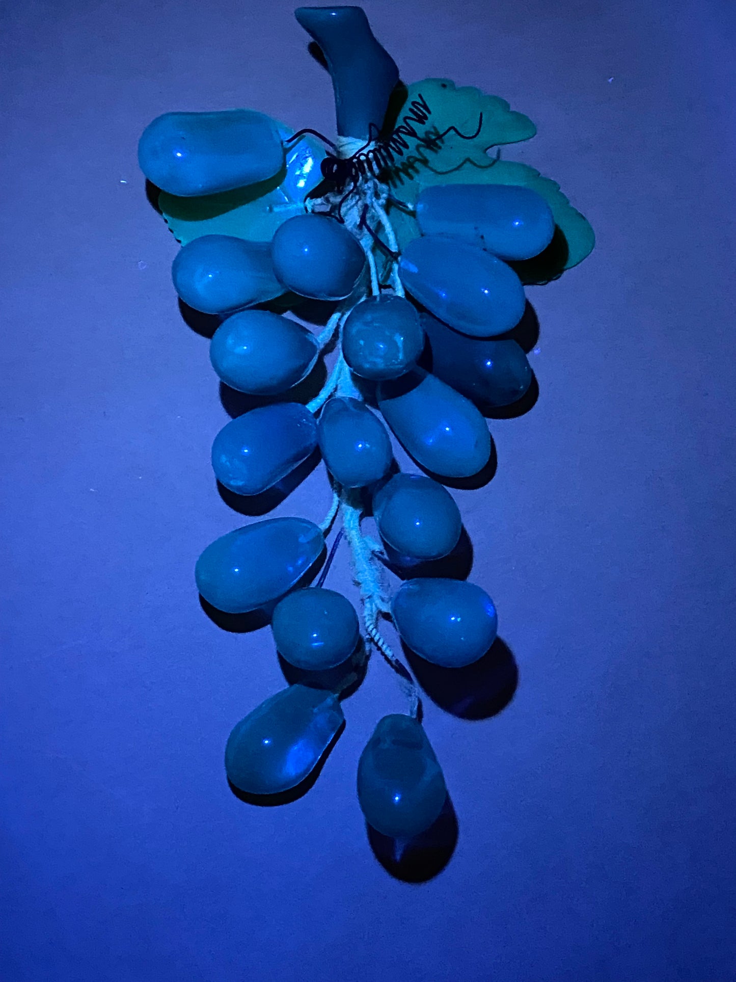 MCM Vintage glass and Jade grapes