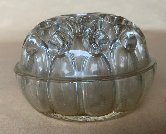 Vintage 19 hole REIMS 4 French glass vase frog