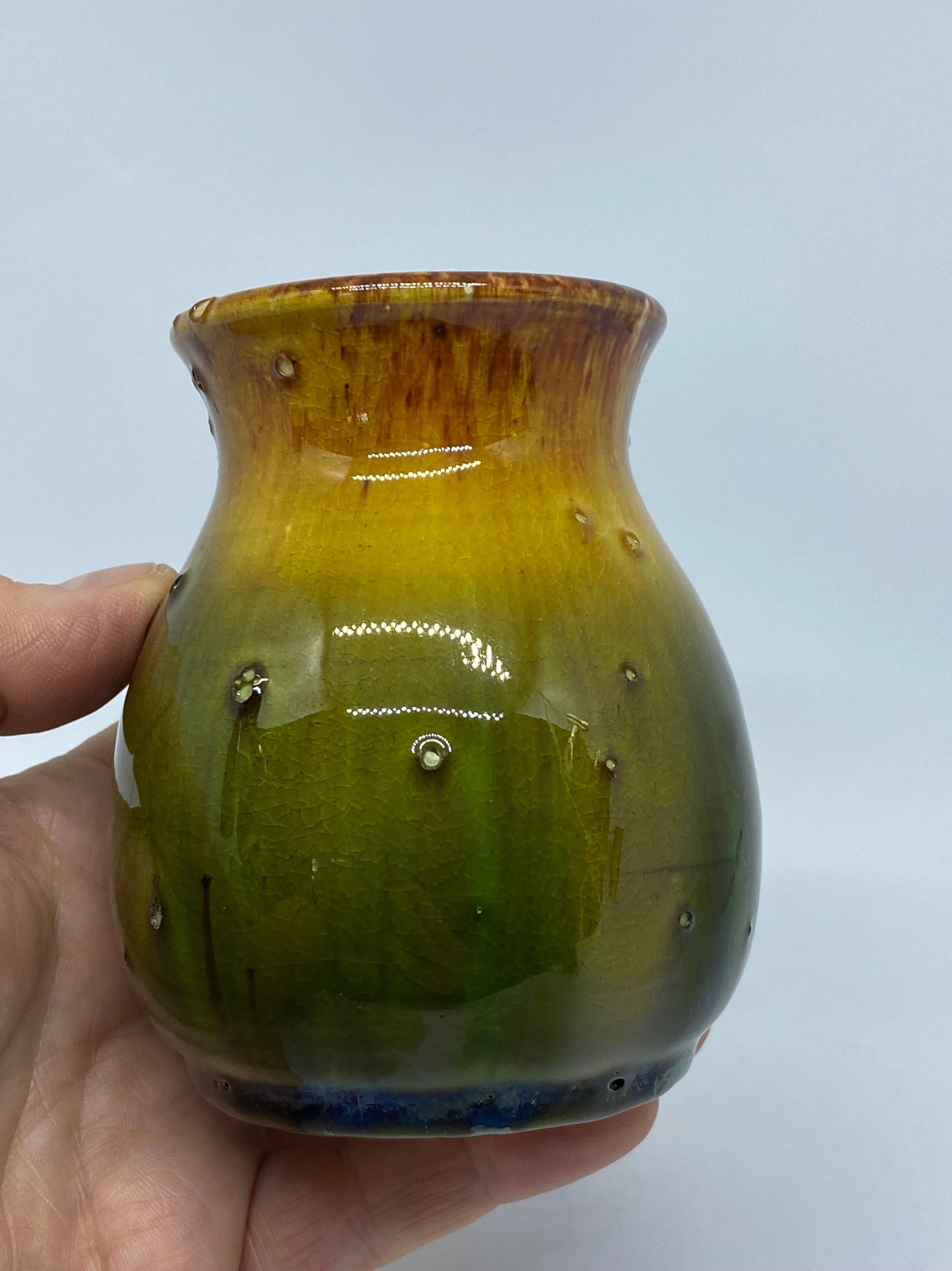 John Campbell Tasmania - vase with glaze pops - Shape 1