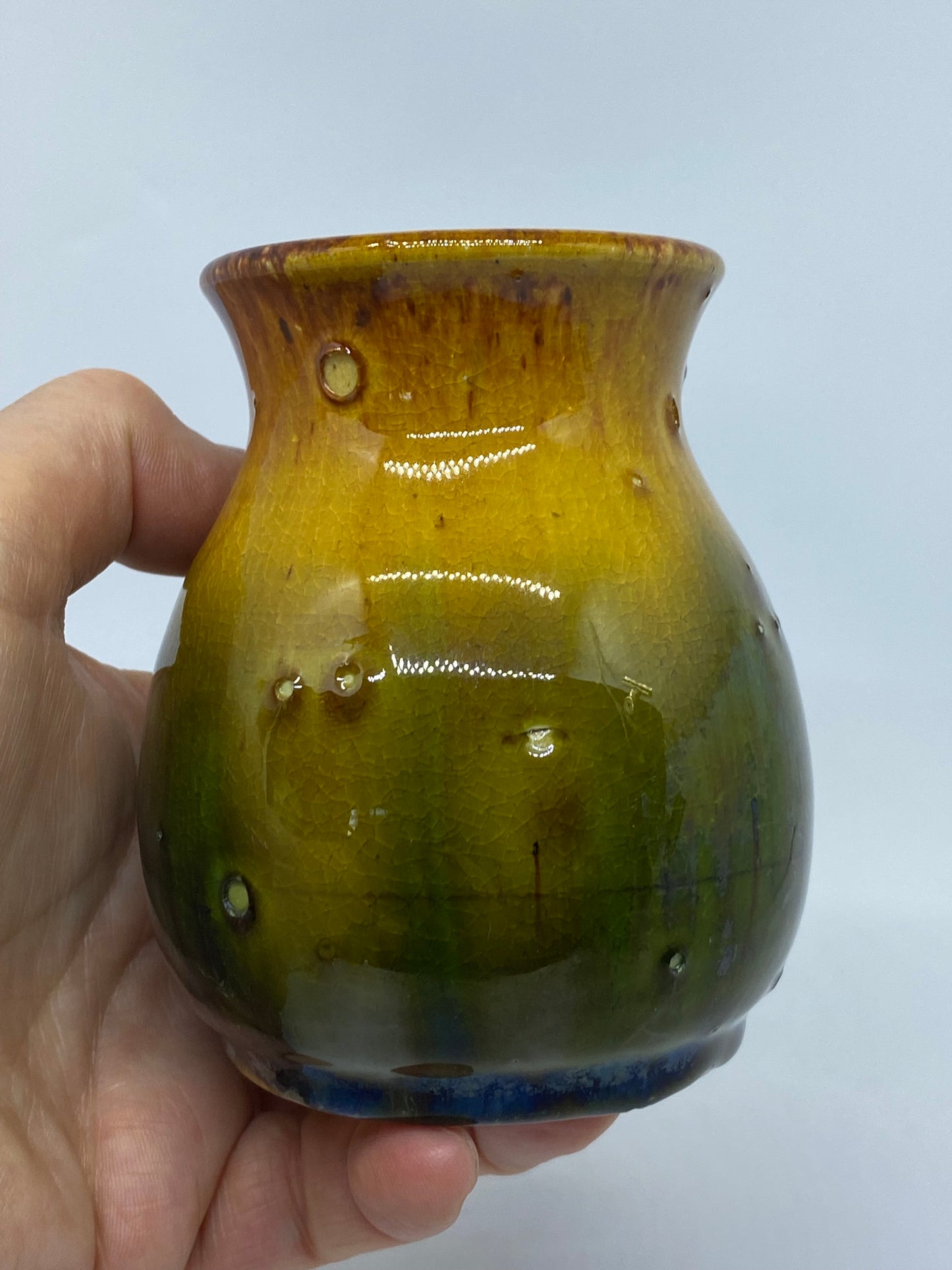 John Campbell Tasmania - vase with glaze pops - Shape 1