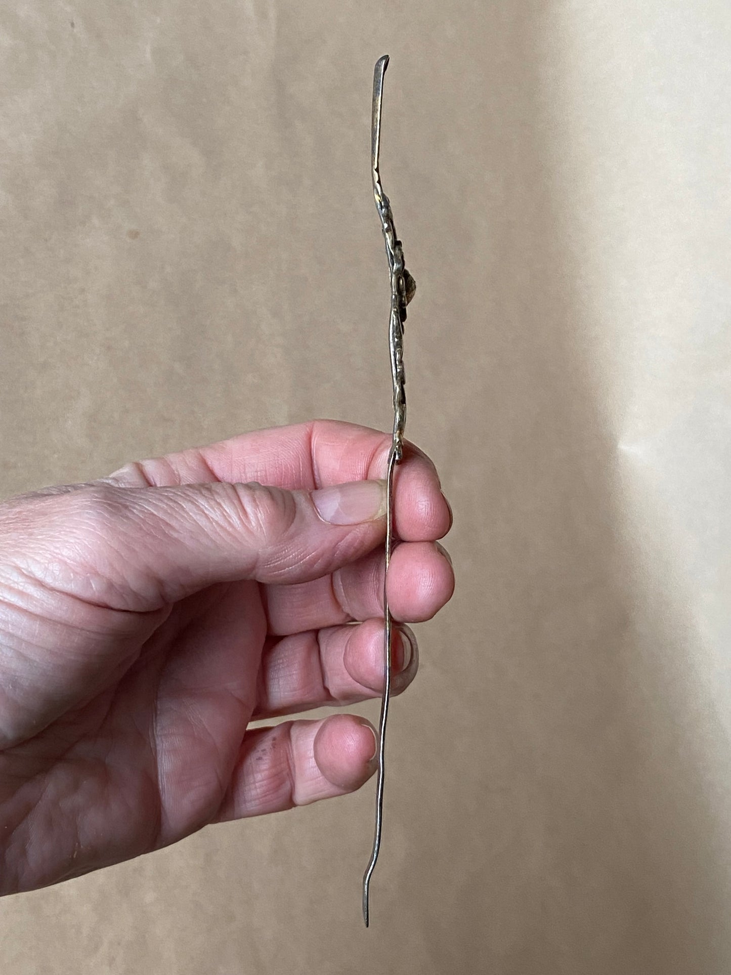 Antique ornamental metal hair pin