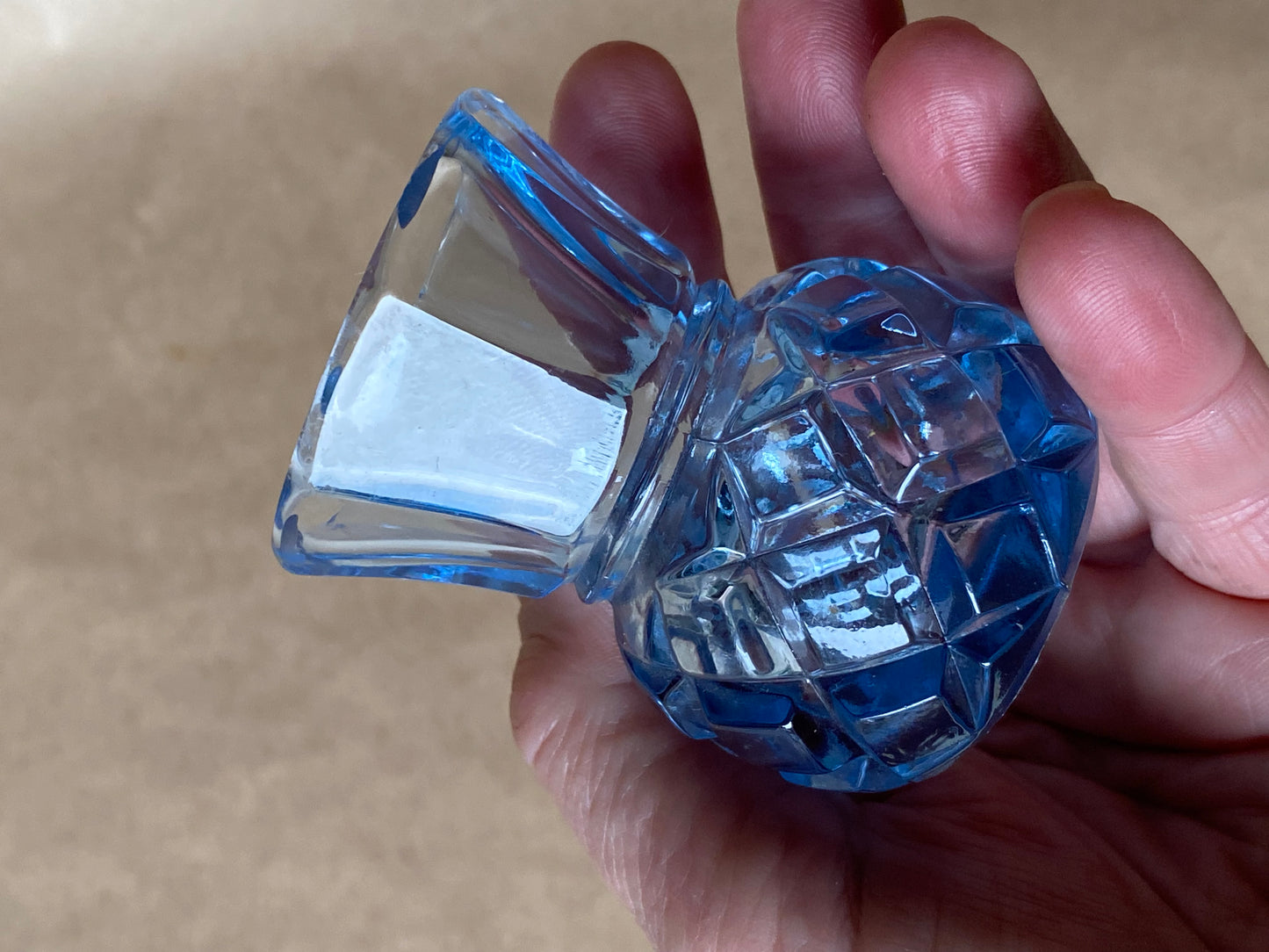 Vintage thistle glass vase from Czechoslovakia