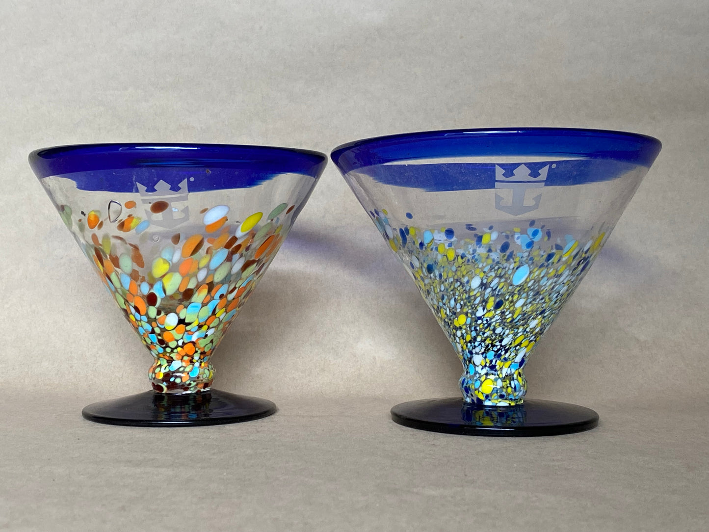 Pair of Kosta Boda Royal Caribbean Margarita Glasses