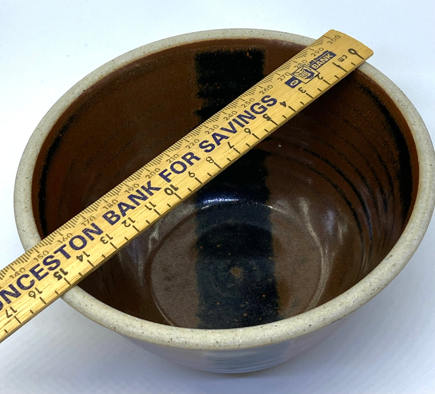 Les Blakebrough bowl with brown and black salt glaze