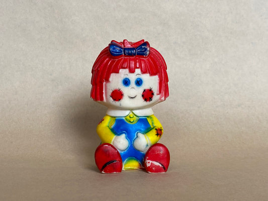 Vintage 1970s Raggedy Ann rubber squeaky doll