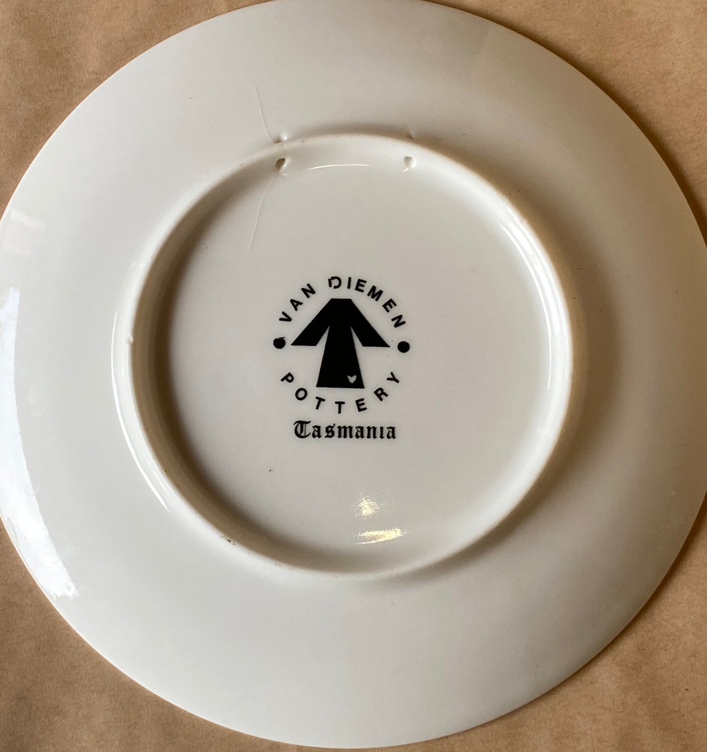 Vintage Van Diemen Pottery Santa Claus plate