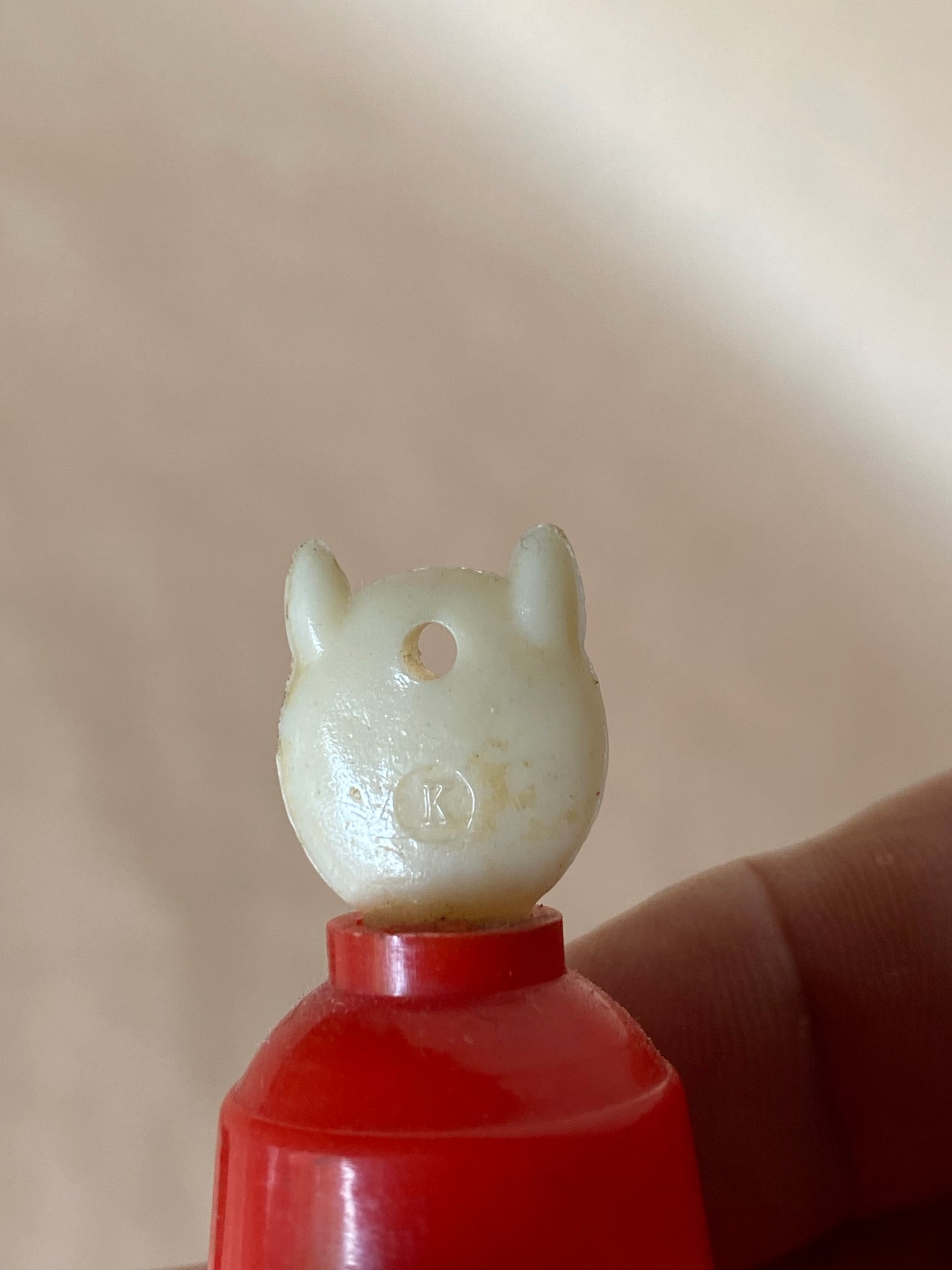 1950s cat bell + Bakelite egg cup