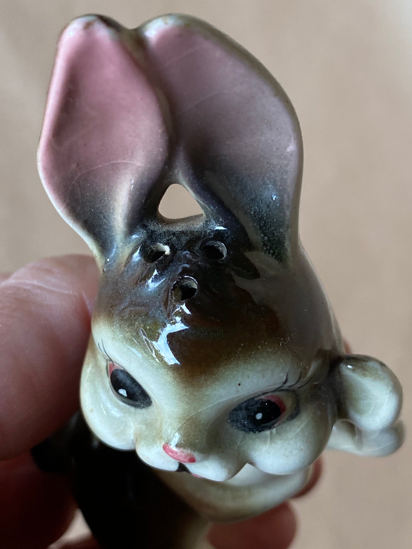 Vintage bunny figurine - MIJ salt or pepper