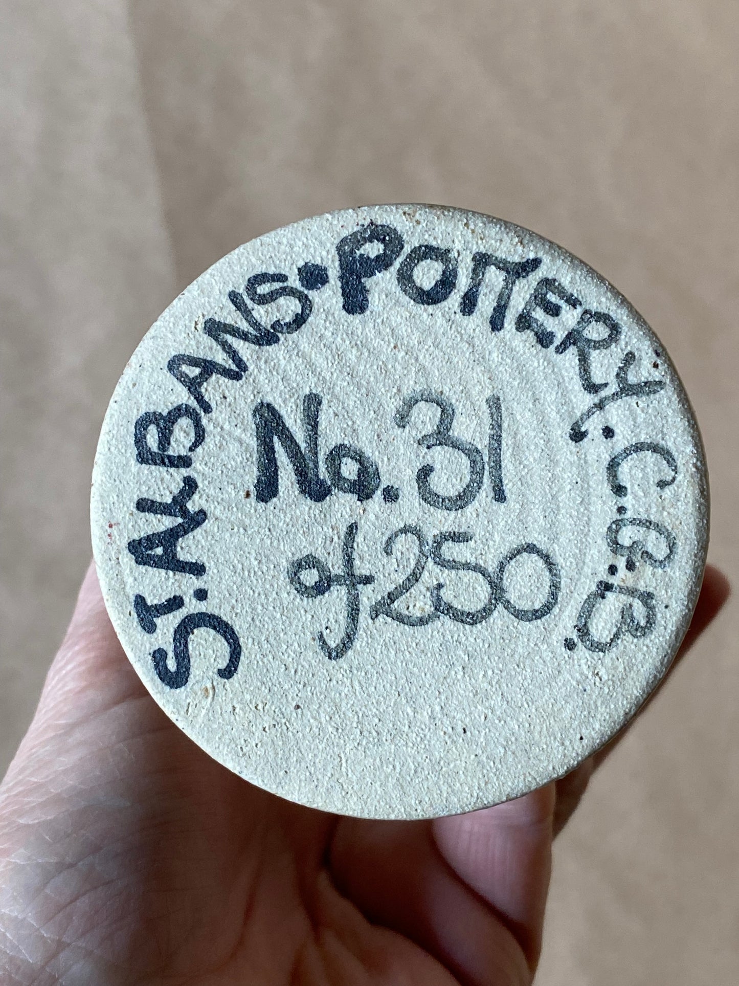 Rare St Albans Pottery goblet. 31 of 250  Royal Wedding Chuck and Di