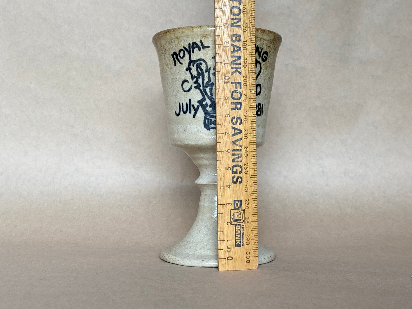 Rare St Albans Pottery goblet. 31 of 250  Royal Wedding Chuck and Di