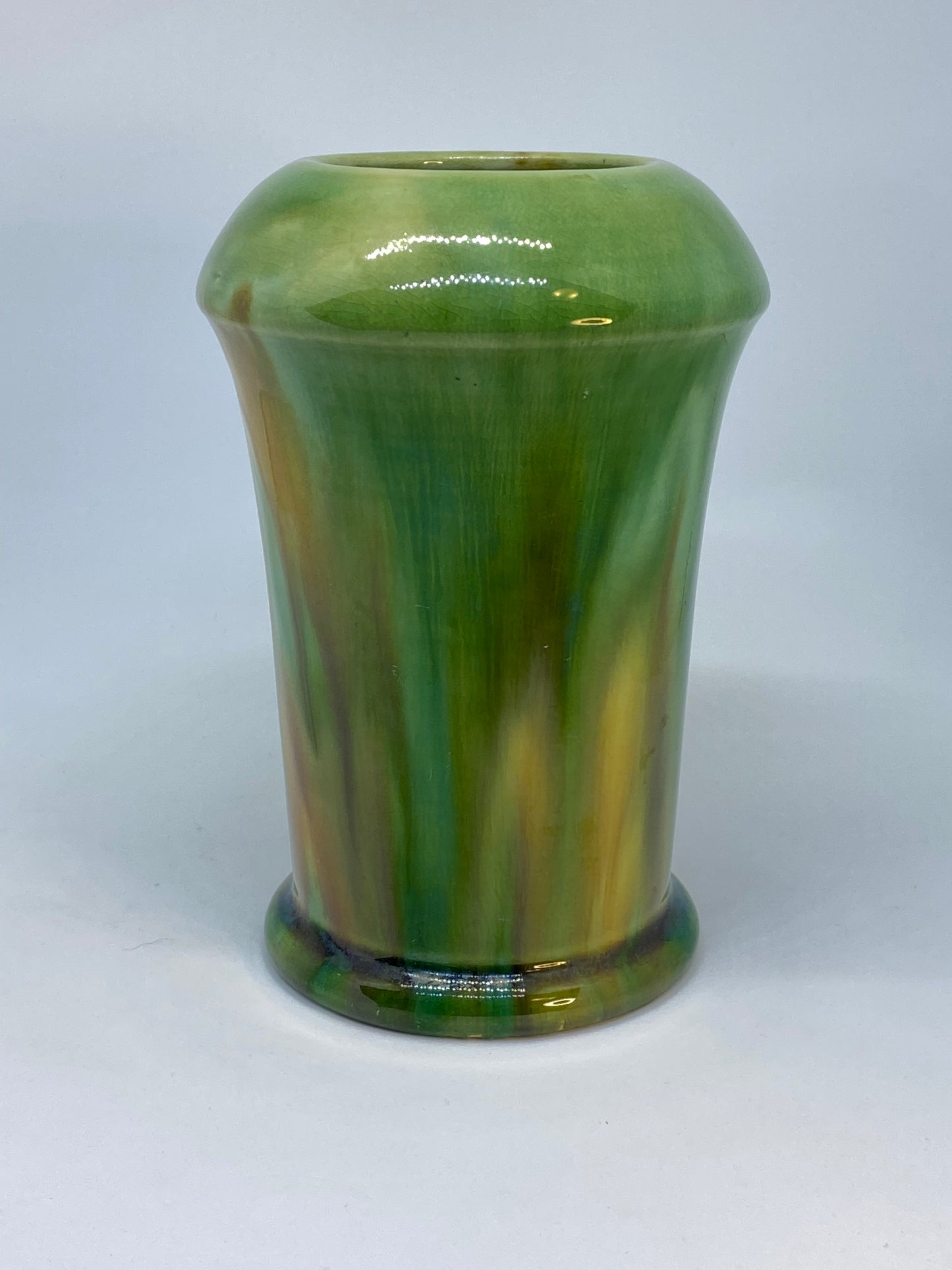 McHugh Shape 67 - gumtree green and yellow glaze - 1930s