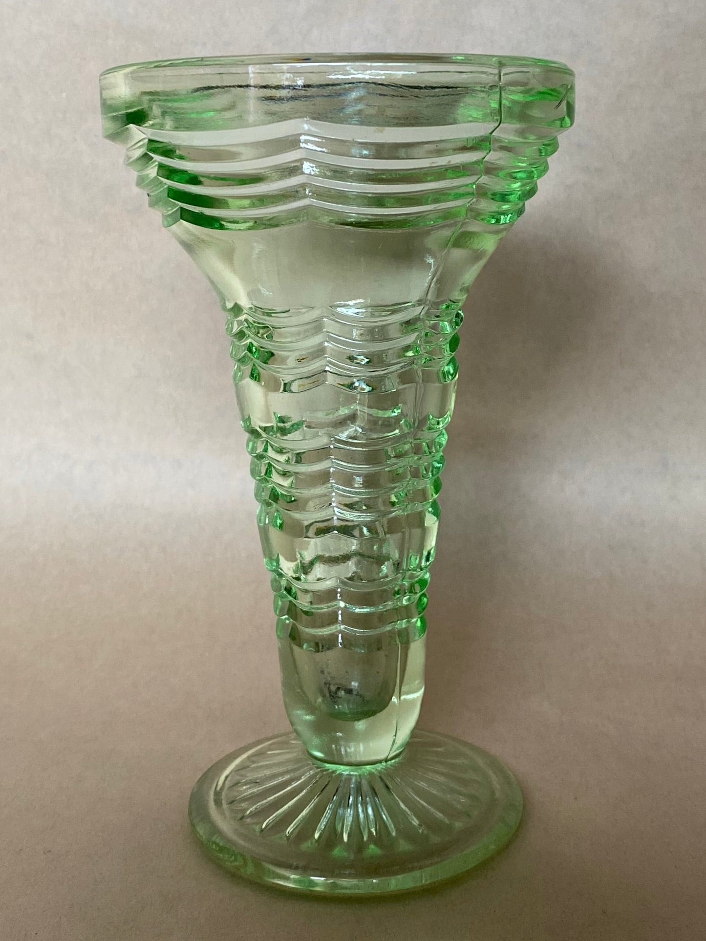 Crown Crystal Australia Depression Glass Vase