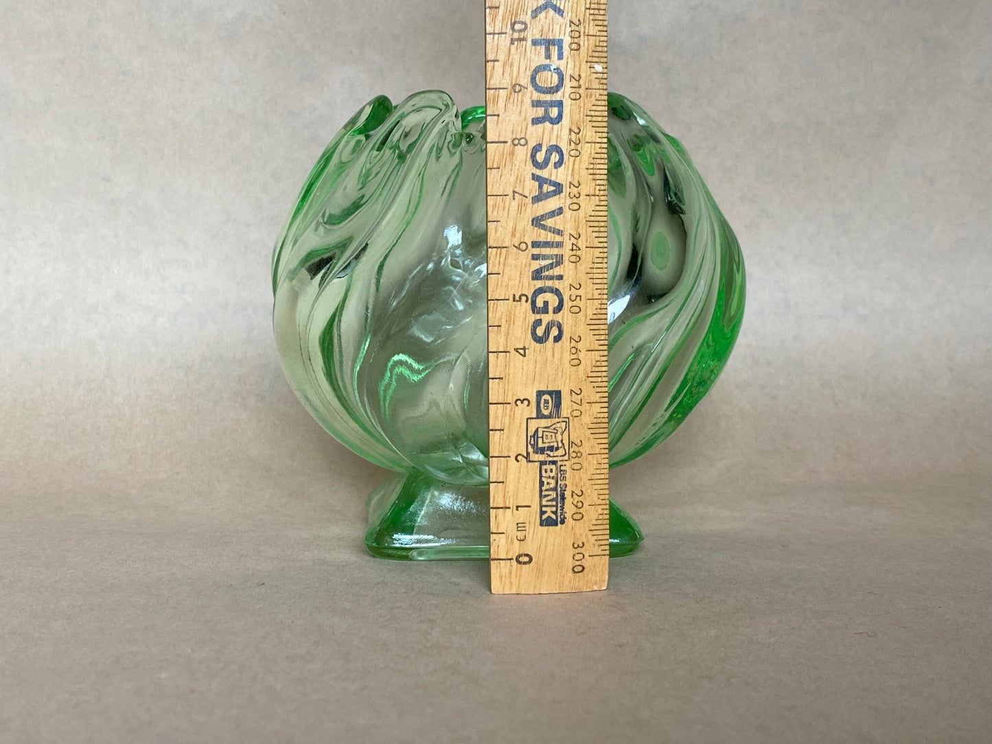 Bagley 1930s Equinox Green Glass Vase