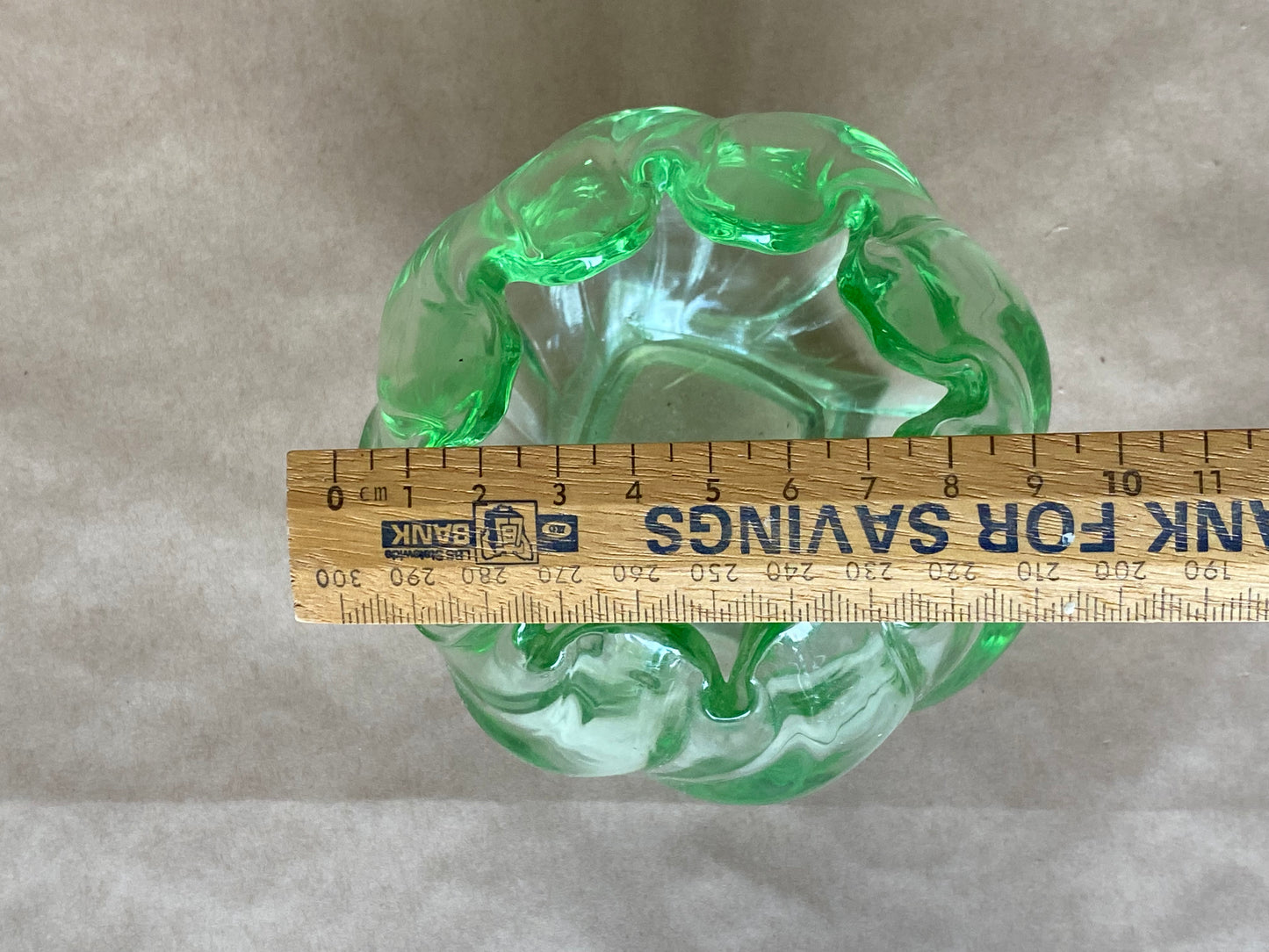 Bagley 1930s Equinox Green Glass Vase