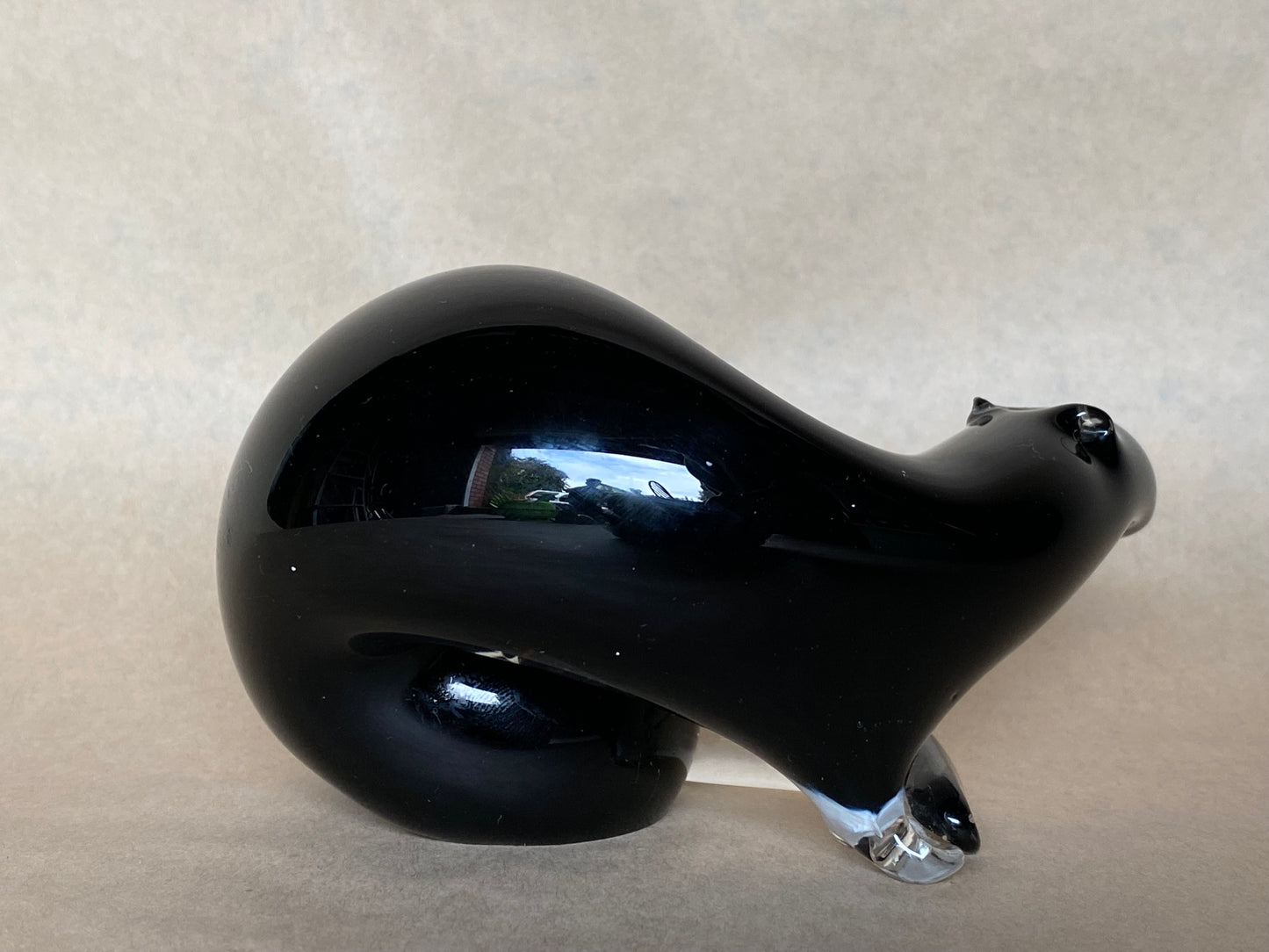 Langham Art Glass figurine Stoat by Paul Miller