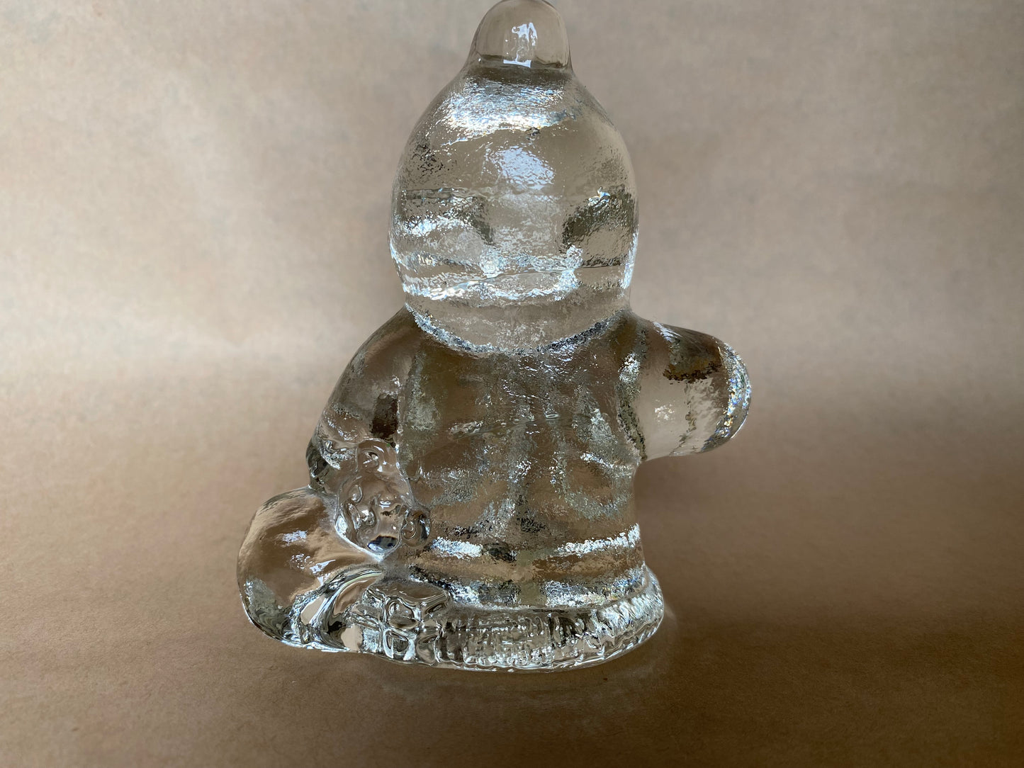 Vintage Goebel Glass Santa Claus Candle Holder