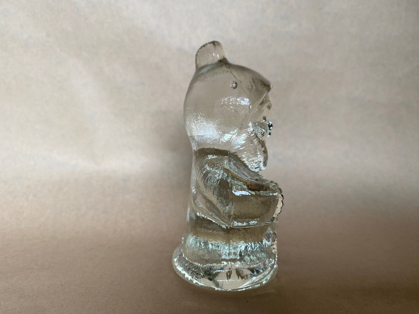 Vintage Goebel Glass Santa Claus Candle Holder
