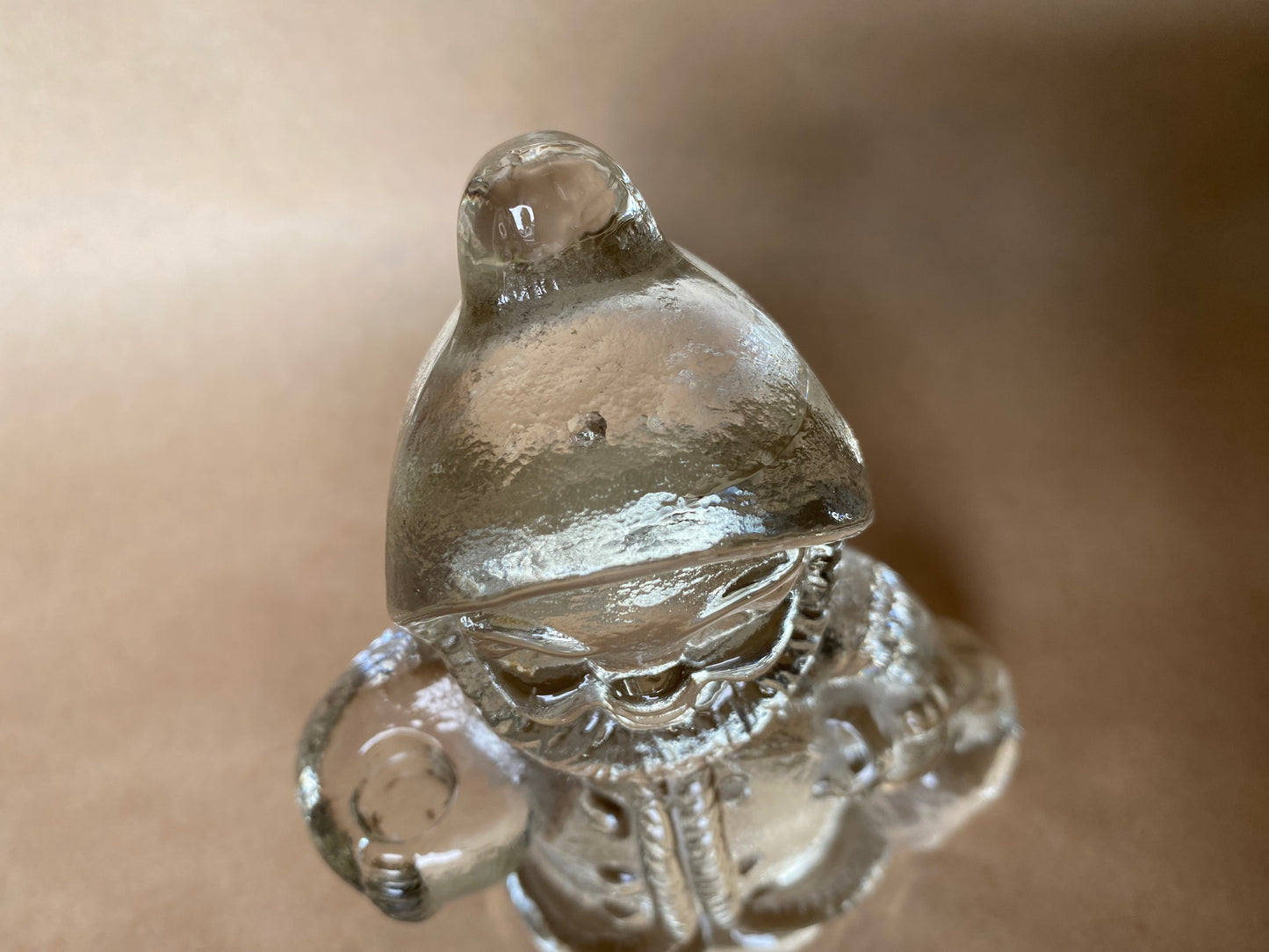Vintage Goebel Glass Santa Claus Candle Holder